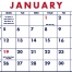 Span-A-Year - Blue &amp; Red Calendar
