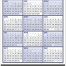 Span-A-Year - Blue &amp; Grey Calendar