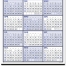 Span-A-Year - Blue &amp; Grey Calendar