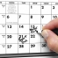 Span-A-Year (Laminated) Calendar, Black &amp; White