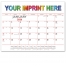 Desk Pad Calendar, Red &amp; Black (No Corners)