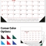 Desk Pad Calendar, Red &amp; Black