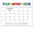 Desk Pad Calendar, Black &amp; Blue (No Corners)