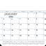 Desk Pad Calendar, Black &amp; Blue
