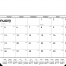 Desk Pad Calendar, Black &amp; White