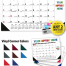 Multi-Colored Desk Pad Calendar, Top &amp; Right Side Ads