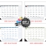 Multi-Colored Desk Pad Calendar, Top &amp; Right Side Ads