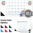 Desk Pad Calendar; Multi-Colored (Top &amp; Both Side Ads)