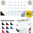 Multi-Colored Desk Pad Calendar, Top &amp; Both Side Ads