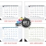 Desk Pad Calendar; Multi-Colored (Top &amp; Both Side Ads)