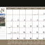 Vinyl Desk Pad Calendar, Scenic