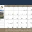 Vinyl Desk Pad Calendar, Scenic