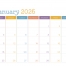 Small Monthly Desk Pad Calendars, Colors (11x8.5; 13-Sheet)