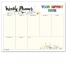 Small Weekly Desk Pad Calendars, Floral (11x8.5; 52-Sheet)