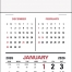 Quarterly (3-Mo. View) Press-n-Stick™ Calendar, Full Color