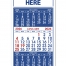 3-Month View Calendar, 13 x 27 (Blue &amp; Red)