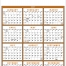 Full Year View Calendar - 20 x 29 (Accent, Laminated)
