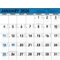 Contractor Memo Calendar, Blue &amp; Black