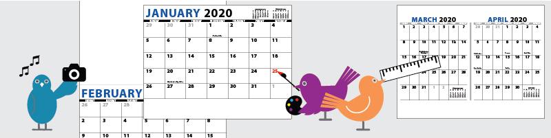 custom calendar printing 2018